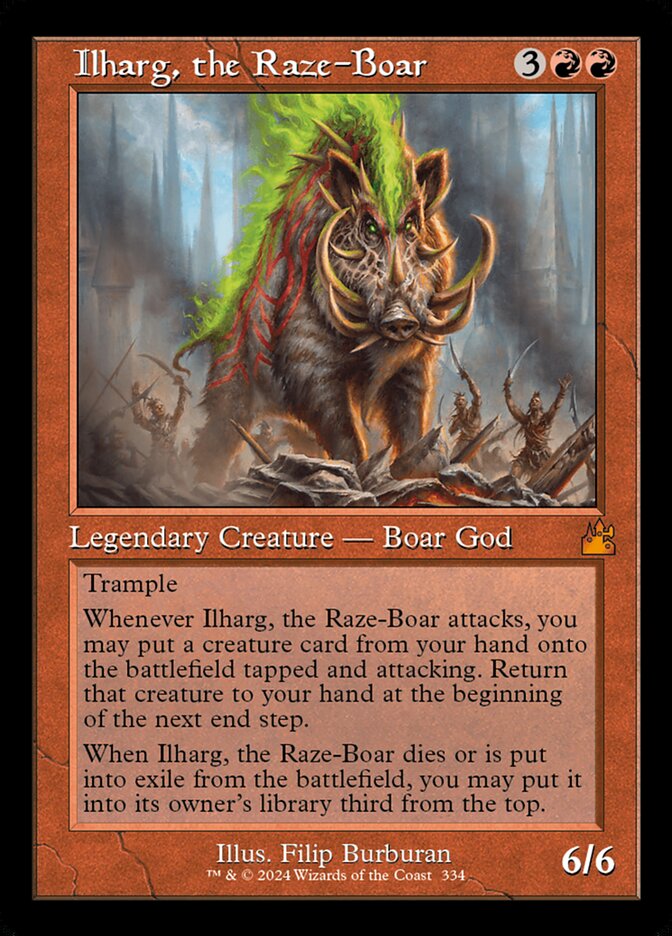 Ilharg, the Raze-Boar #334 (RETRO FRAME)