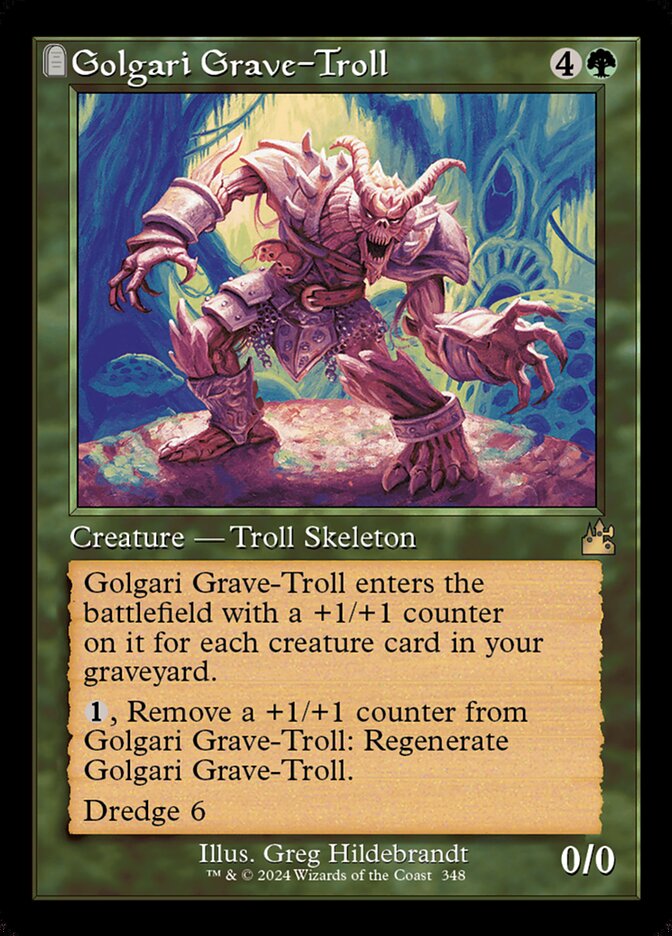 Golgari Grave-Troll #348 (RETRO FRAME)